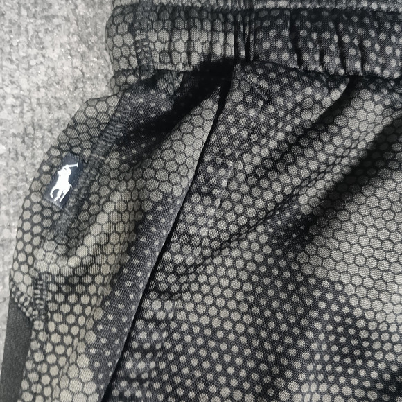 Polo Sport Ralph Lauren Pants Jogger Mens Medium Black Gray Camo Track Athletic - Picture 6 of 10